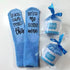1Pair Funny Letter Print Crew Socks blue