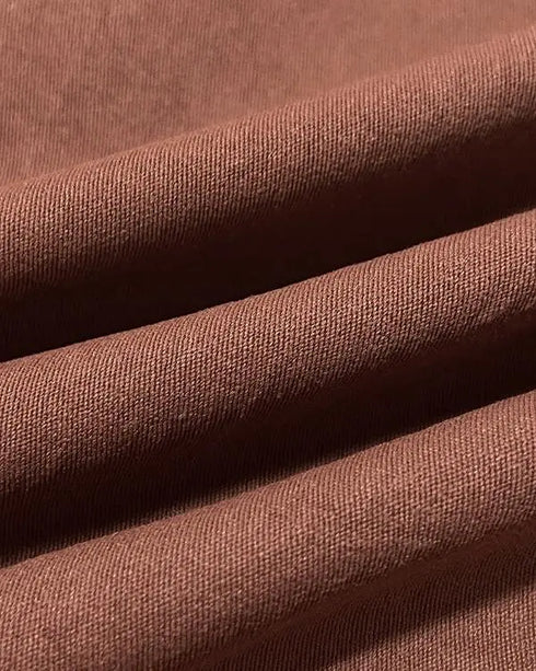 2 Pieces Outfit Sleeveless Zipper Front Metal Decor Crop Vest and High Waist Slit Elastic Back Waist Maxi Dress Set brown