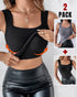 U-Neck Sleeveless Tank Seamless Skinny Layering Top with Built-In Bra style6