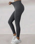 Winter Warm High Waisted Workout Athletic Leggings Tummy Control Butt Lifting Ultra Soft Thermal Lined Yoga Pants Women's Sportswear with Stacked Slit Pockets On Side Dark grey