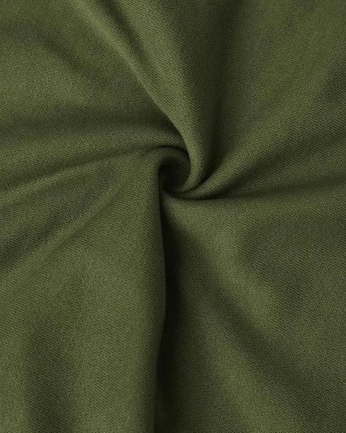 3 Piece Ribbed Tank Top and Crewneck Long Sleeve Tops High Waist Pants Tracksuit Army green