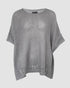 Solid Batwing Sleeve Hollow-out Crochet Pattern Top Casual Cover Up gray