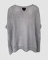 Solid Batwing Sleeve Hollow-out Crochet Pattern Top Casual Cover Up gray