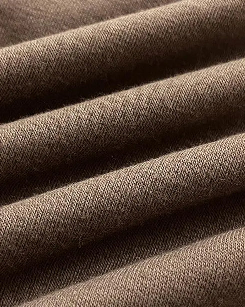 Letter Pattern Long Sleeve Ruffle Hem Dress Pocket Design Casual Hoodie Dress khaki