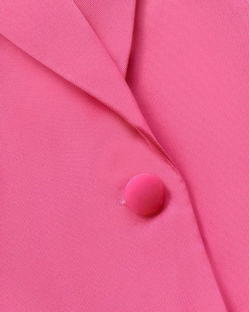 2 Pieces Outfits Notched Collar Long Sleeve Blazer Coat and Floral Print Zipper Fly Shorts Set With Belt Multicolor