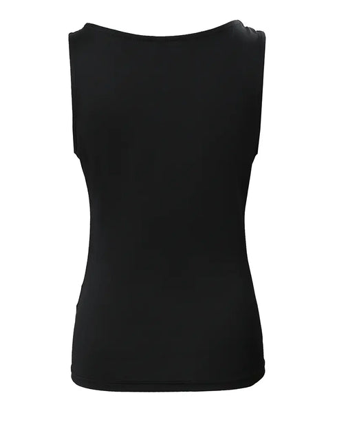 Rhinestone Embellished Thick Strap Tank Top white