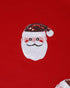Christmas Santa Claus Pattern Sequin Patch Oversized Sweatshirt Zipper Side Slit Pullover Top red