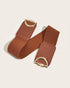 1pc Women's Elegant and Fashionable D-Letter Wide Elastic Waistband coffee