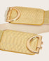 1pc Women's Elegant and Fashionable D-Letter Wide Elastic Waistband gold