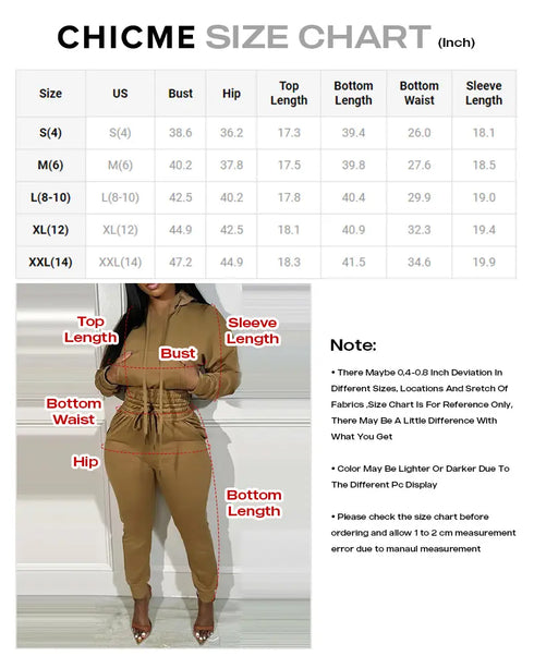 2 Pieces Outfit Drop Shoulder Kangaroo Pocket Stretchy Hem Crop Drawstring Hoodie Sweatshirt and Drawstring Elastic Waist Jogger Sweatpants Casual Tracksuit khaki