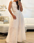 2 Pieces Outfit Lace Hollow Out Sleeveless Crop Top and Casual High Waist A Line Skirt Set white