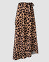 Leopard Chic Lace-up Skirt Leopard