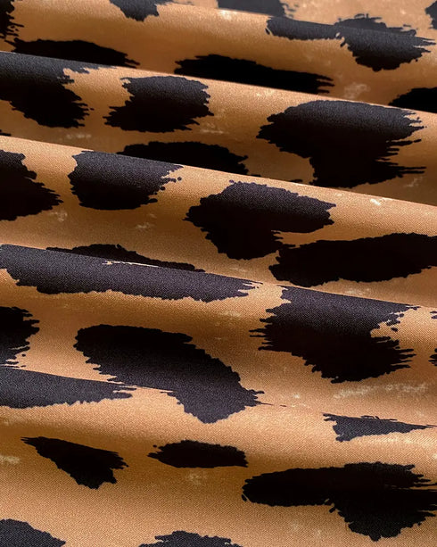 Leopard Chic Lace-up Skirt Leopard