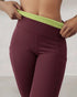 Winter Warm High Waisted Workout Athletic Leggings Tummy Control Butt Lifting Ultra Soft Thermal Lined Yoga Pants Women's Sportswear with Stacked Slit Pockets On Side Wine red