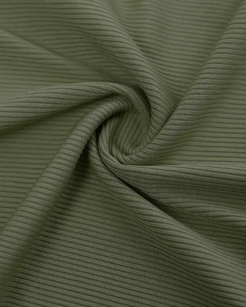 U-Neck Short Sleeve Ribbed Bodysuit green