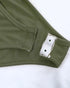 U-Neck Short Sleeve Ribbed Bodysuit green