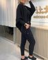 Lapel Batwing Sleeve Casual Cardigan Open Front Sweater (ONLY) black