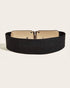 1pc Women's Elegant and Fashionable D-Letter Wide Elastic Waistband black