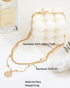 1pc Beaded Coin Pendant Chain Necklace gold