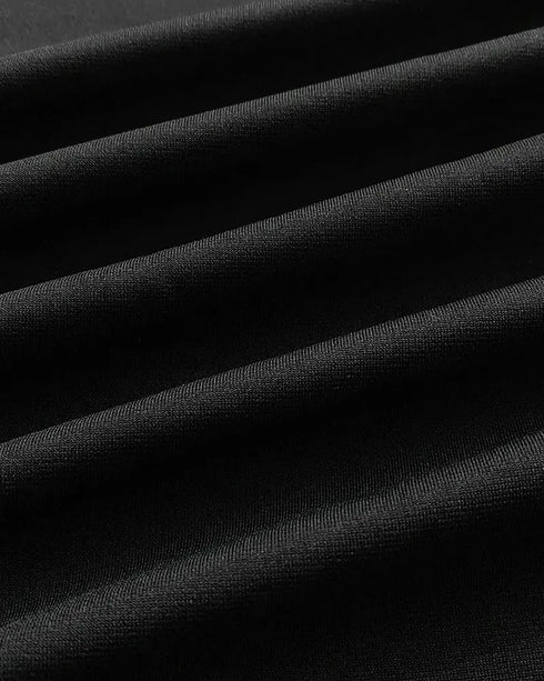 Sexy Square Neck Thick Strap Backless Slit Dress black