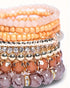 1pcs Bohemian Beaded Trendy Multi-layer Bracelet pink