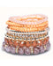 1pcs Bohemian Beaded Trendy Multi-layer Bracelet pink