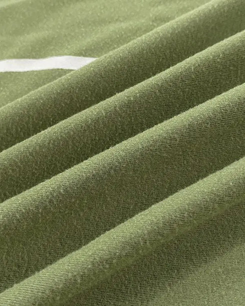 2 Pieces Outfit Graphic Pattern Short Sleeve Top and Casual Tie Dye Print Pants Set Army green