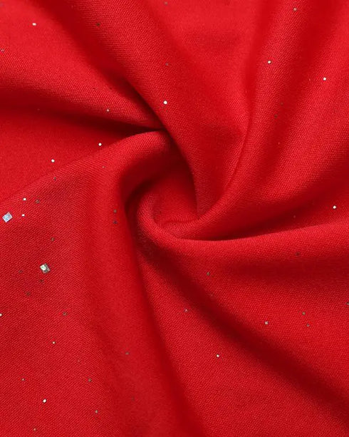 Pearls Decor Thick Strap Backless Slit Back Tank Dress Zipper Back Bodycon Dress With Belt red