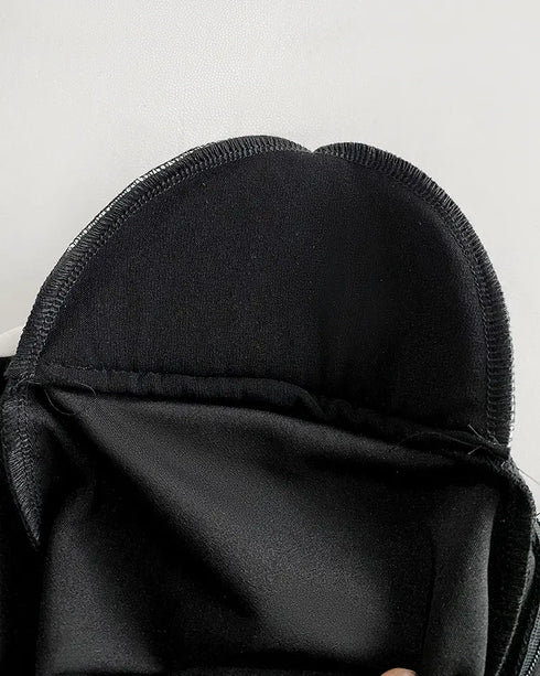 Contrast Paneled Notched Collar Padded shoulders Work Jumpsuit Casual Zipper Back Wrap Front Jumpsuit black