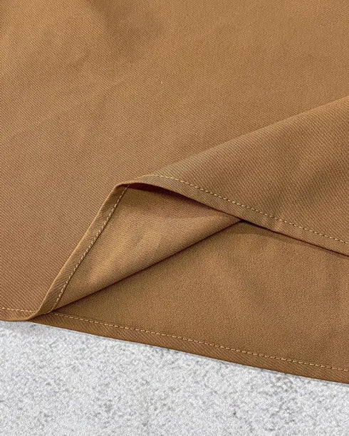 Hollow-out Boho Tassel Slim Fit Bodycon Long Skirt khaki