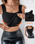 U-Neck Sleeveless Tank Seamless Skinny Layering Top with Built-In Bra style1