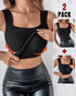 U-Neck Sleeveless Tank Seamless Skinny Layering Top with Built-In Bra style1