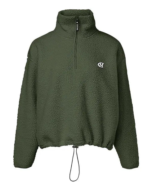 Stand Collar Zipper Design Casual Sweatshirt Army green