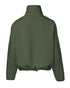 Stand Collar Zipper Design Casual Sweatshirt Army green