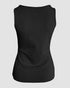Contrast Lace V Neck Sleeveless Knit Top Casual Slim Fit Tank black