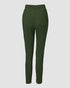 2 Piece Faith Geometric Print Outfit Long Sleeve Skew Neck Pullover Tops Stretchy Waist Pants Set Tracksuit green