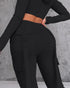 Drawstring Slit Pocket Design Sweatpants black