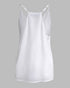 Jacquard Polka Dot Webbing Patch Criss Cross Tank Casual Loose Fit Sleeveless Top white