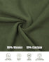 ChicMe Built-in Bra U-Neck Long Sleeve Ribbed Top Army green