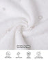 V-Neck Long Sleeve Beaded Decor Oversized Sweater Fluffy Pullover Top white