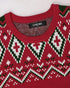 Christmas Aztec Geometric Pattern Knit Sweater red