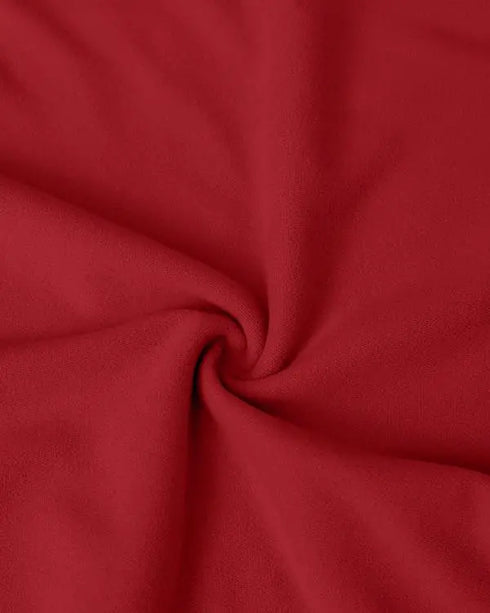 2 Pieces Outfit Long Sleeve Skew Neck Pullover Top and Drawstring Elastic Waist Slim Fit Pants Set red