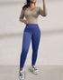 ChicMe ShapeLift Fleece Lined Active Pants Thick Soft Tummy Control Termal Warm Winter Shaping Pants blue