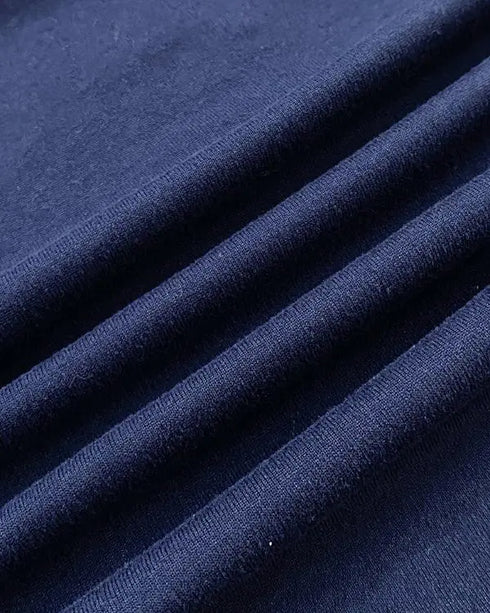 2 Pieces Outfit Anchor Pattern Short Sleeve Top and Striped Elastic Waist Pants Set Casual Pajamas Set purplish blue