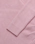 Overlap V-Neck Ruched Side Button Decor Knit Sweater Slim Fit Ribbed Pullover Top pink